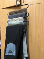 Многоуровневая металлическая вешалка плечики для организации хранения брюк, юбок, галстуков и платков в шкафу и гардеробной, набор из 2 шт #6, Елена М.