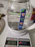 Чайник электрический LUMME LU-163 стеклянный с подсветкой 2Л, белый жемчуг #2, Ирина М.