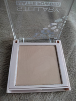 Pressed powder Компактная пудра для лица Stellary, шелковистая текстура с матирующим эффектом для всех типов кожи, тон 04, цвет: песочно-бежевый, 7 г #50, Лидия К.