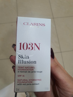 Clarins Skin Illusion Увлажняющий тональный крем с легким покрытием SPF 15, 103 ivory, 30 мл #31, Ольга Б.