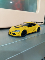 Машинка металлическая Kinsmart 1:38 Toyota GR Supra Racing 5421DKT инерционная, двери открываются / Желтый #27, Дмитрий Ч.