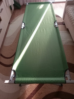 Кровать раскладушка туристическая, кемпинговая походная кровать 186х63х42 см, цвет зелёная #2, Алексей Г.