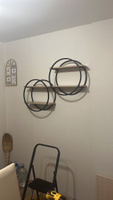 Полка круглая на стену в стиле Loft (loft&lounge) Черный (Дуб) #6, Иван К.