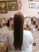 Хвост накладной для волос шиньон на лентах 60 см карамельный оттенок #87, Татьяна Н.