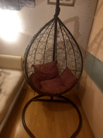 Подвесное кресло-кокон SEVILLA черный + каркас (шоколад подушка) #31, Валерия П.