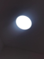 Потолочный настенный светодиодный светильник Белый 27см ультратонкий 2.5 см накладная круглая люстра потолочная на кухню, в спальню, в прихожую #4, Aleksandr T.