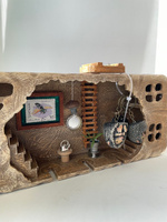 Ключница настенная деревянная "Ежиный дом" 3 брелока #1, Анастасия Х.