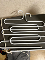 Многоуровневая металлическая вешалка плечики для организации хранения брюк, юбок, галстуков и платков в шкафу и гардеробной, набор из 2 шт #1, Зубар А.