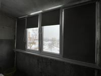Рулонные шторы блокирующие свет Блэкаут Джаз 72,5*175 муссон. Рулонные шторы на окна с фактурной текстурой #64, Анна Д.
