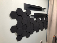 Акустический поролон Hexagon Black, 36 штук, темный графит #6, Георгий