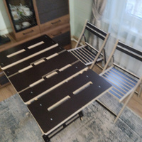 Комплект складной мебели 3 предмета Стул стол раскладной Обеденная группа для дачи поход набор на балкон для пикника #7, Майя Б.