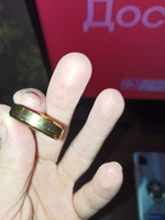 Кольцо из стали "Сердцебиение", мужское и женское золотое ширина 6 мм. размер 20 #62, Алёна Р.