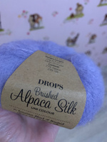 Пряжа пушистая для вязания superfine альпака и шёлк DROPS Brushed Alpaca Silk, цвет 17, 3 штуки #76, Надежда Б.