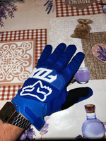 Перчатки для мотоцикла, питбайка и велосипеда (мотоперчатки) голубые, размер L #1, Владислав Н.
