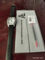 Ремешок для часов кожаный браслет 16 мм черный RNV #45, Кирилл К.