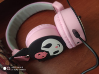 Беспроводные наушники накладные с ушками Куроми (KUROMI), Наушники беспроводные с Bluetooth для девочек розовые #2, Оксана Б.