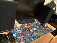 игровой коврик для мышки 400*900*3 большой коврик компьютерный ковер для клавиатуры и мыши mouse pad на стол #62, Сергей П.
