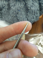 Круговые спицы для вязания на металлическом тросе 100 см, d 3.5 мм. Спицы с леской для рукоделия #4, Юлия