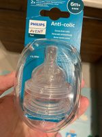 Соска силиконовая Philips Avent Anti-colic SCY764/02 быстрый поток от 6 мес, 2 шт #25, Ольга С.
