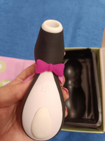 Вибратор Пингвин, Вакуумный вибратор для клитора, Satisfyer, 18+, Черно-белый #6, Ирина С.