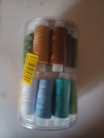 Набор швейных ниток для шитья вручную и на машинках, 24 цвета по 150 м, 40 ЛШ, в тубе, Остров Сокровищ #116, Светлана К.