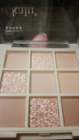 DIKALU Тени для век нюдовые матовые блестящие Eyeshadow Palette 9 Colors, 03 Oolong Tea #10, Елена П.