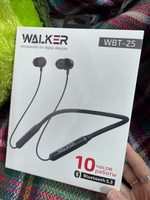 Наушники беспроводные блютуз WALKER WBT-25 вкладыши bluetooth с микрофоном для андроида и айфона спортивные, черные #4, Екатерина Ш.