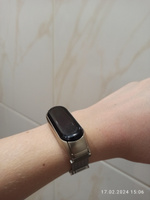 Металлический ремешок для Xiaomi Mi Band 5 и Mi Band 6 / Сменный ремешок для Сяоми Ми Бэнд 5 и Ми Бенд 6 Миланская петля (Milanese Loop), Серебристый #50, Марина М.