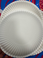 Одноразовые бумажные тарелки, белые, диаметр 210 мм, 100 шт. #6, Никита Т.