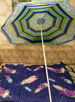 Пляжный коврик для гальки складной на молнии 155x(55+55)x1,0 см, 6 сложений / Коврик-сумка для пикника #9, Наталья П.