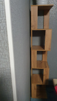 Стеллаж деревянный напольный высокий для книг, этажерка для игрушек, для цветов, Дуб Вотан #19, Александр С.