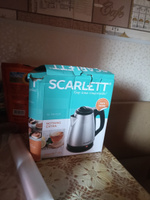 Scarlett Электрический чайник на подставке металлический SC-EK21S25, 1350 Вт, 1.5 л, хром #5, Наталья О.
