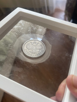 Мембранная футляр-рамка (размер 14*14 см) для украшений и монет с прозрачной мембраной белая #1, Команда НьюТекПРО