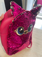 Рюкзак детский NAZAMOK KIDS "Розовая кошка" 27х23 см / с пайетками / подарок девочке #4, Марина Т.