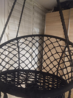 Гамак-кресло подвесное плетеное до 100 кг, цвет черный #3, Андрей О.
