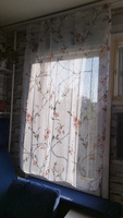 Curtain & Textile Тюль высота 160 см, ширина 100 см, крепление - Лента, Белый, темно-розовый #52, Юлия