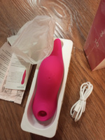 Вакуумно-волновой стимулятор для взрослых девушек и женщин, секс игрушка для двоих, двойной интим стимулятор клиторальный и вагинальный для пар, товар 18+ для женского клитора #6, Алла З.