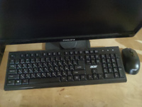 Acer Комплект мышь + клавиатура беспроводная ZL.KBDEE.007, черный #1, Алексей Г.