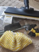 Пароочиститель для дома Karcher SC 2 EasyFix, белый + аксессуары VELERCART: насадка для мытья окон, 4 пластиковые щёточки и 2 латунные #97, Ирина Г.