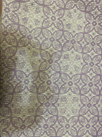 Напольный коврик для ванной из вспененного ПВХ 130x200 см, фиолетовый/светло-фиолетовый/белый, с рисунком "Цветы" #8, Айжан А.