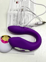 Двусторонний вакуумный вибратор LOLITOP из медицинского силикона с пультом управлением для клиторальной, вагинальной и анальной стимуляции #26, Кристина