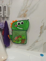 Органайзер сетка для хранения игрушек в ванной на присосках, дракоша, зеленый #23, Наталия Г.