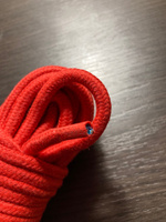 Веревка для связывания, БДСМ, шибари, хлопковая плетеная красная, игрушки товары для взрослых 18+ для женщин или для двоих,6 мм, длина 10м #17, Timofey N.