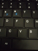 Наклейки для клавиатуры, 13*11 мм, восстановление клавиш, синие #3, Михаил З.