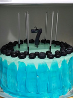 Свеча для торта на шпажке "Грань", цифра "7", черная, 5x3.5 см #6, Юлия