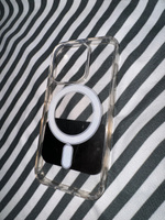Прозрачный чехол для iPhone 15 Pro с поддержкой MagSafe/ магсейф на Айфон 15 про для использования магнитных аксессуаров, противоударный #43, Максим З.