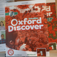 Oxford Discover 1. ПОЛНЫЙ КОМПЛЕКТ С ГРАММАТИКОЙ: Student's Book (учебник) + Workbook (рабочая тетрадь) + Oxford discover grammar (грамматика) + диск | Koustaff Lesley #1, Алексей Ш.