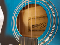 Акустическая гитара матовая, синяя. Размер 40 дюймов Jordani B4020 BLS #6, Александр С.
