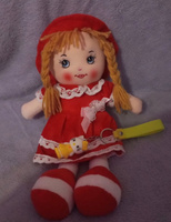 Кукла Маша мягконабивная, текстильная мягкая игрушка малиновая куколка #23, Анастасия В.