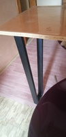Подстолье для стола/барной стойки с опорой лофт V-образное 90х38 см, Черный муар #7, Олег О.